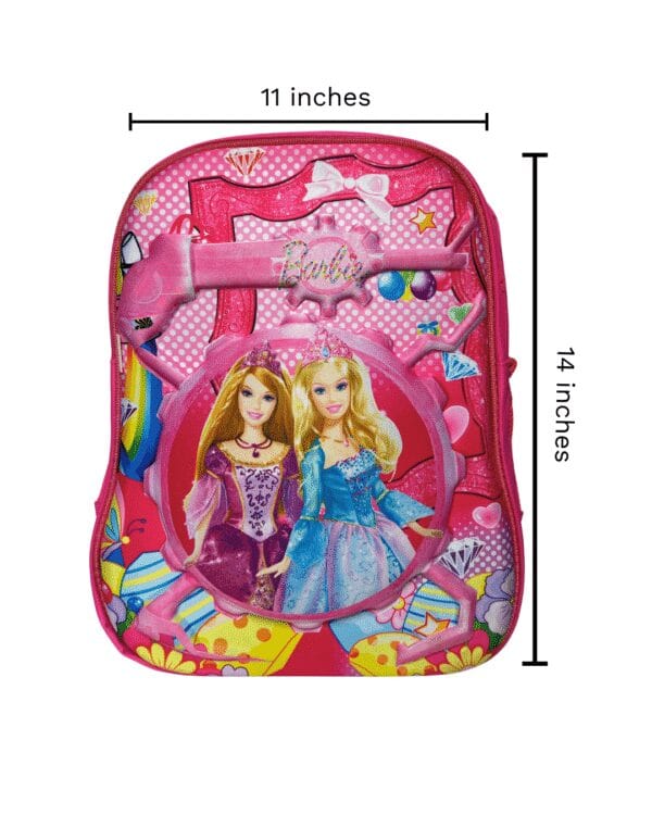 Barbie 3D Pink School Bag for Girls