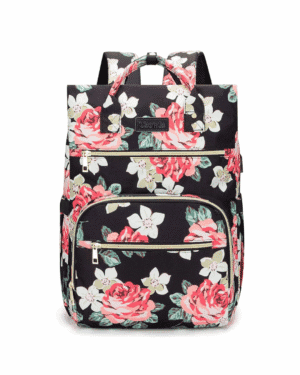 1 Floral Laptop Backpack Purse for Girls