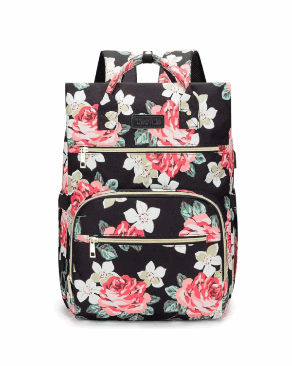 Floral Laptop Backpack Purse for Girls