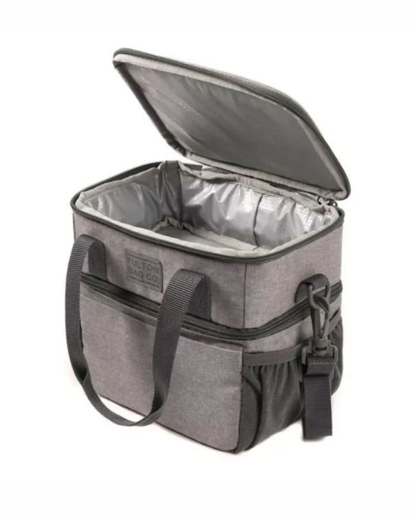 Griffin Gray Jumbo Dual Compartment Lunch Box + Free Lunch Box Strap
