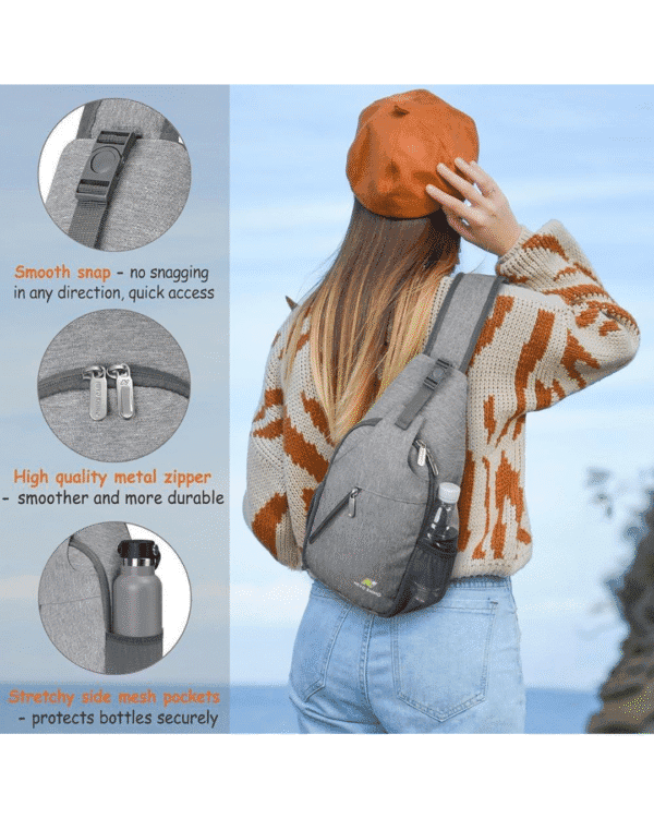 NEVO RHINO Crossbody Sling Backpack Cross Body Bag For Travel Hiking Daypack