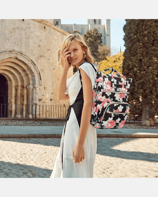 Floral Laptop Backpack Purse for Girls