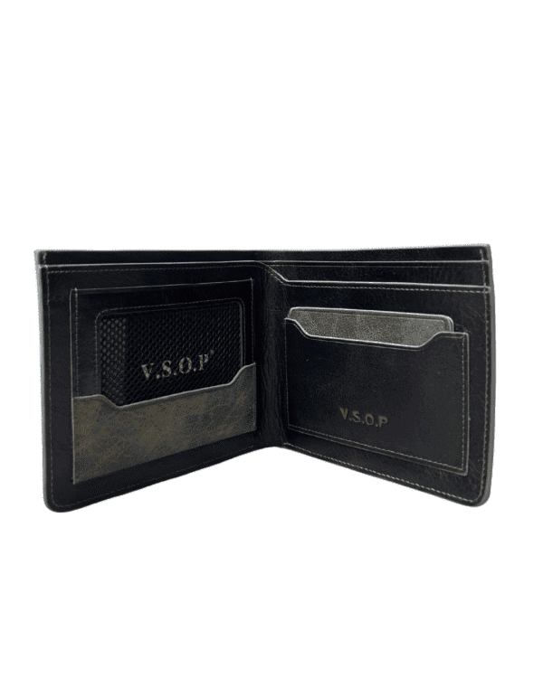 V.S.O.P Matte Leather Black Wallet